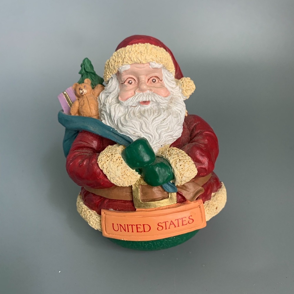 Russ Berrie United States Santa Around the World Figurine 14097 Resin 3.5 inch